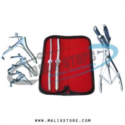 Hegar uterine dilator set 2pieces 7-8, 11-12, mathieu speculum, grave 3pcs